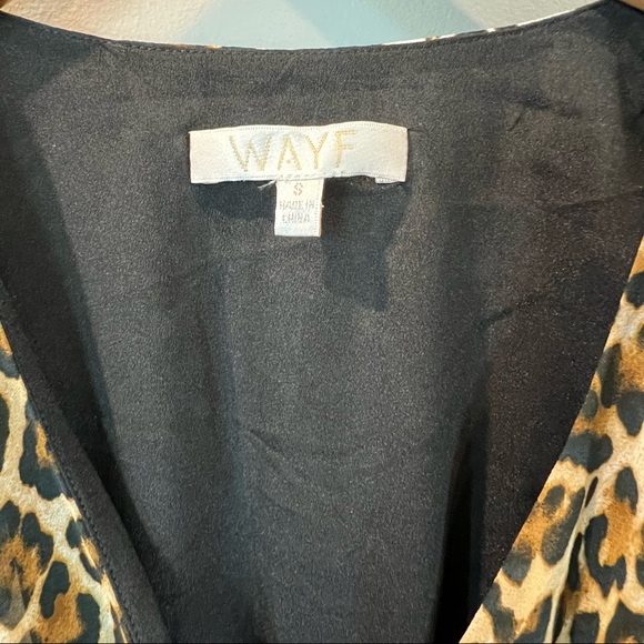 WAYF Gabrielle Leopard Animal Print Midi Dress Small - Picture 4 of 9